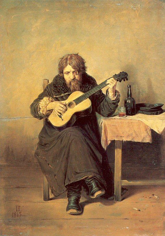 Perov, Vasily The Bachelor Guitarist oil painting picture